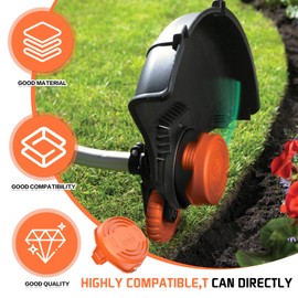 XIJIANG 2PCS String Trimmer Spool Cap Compatible with Black & Decker GH3000, Replacement Cap Assembly # 90583594 Strimmer Spool Cover