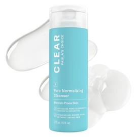 Paula's Choice CLEAR Pore Normalizing Facial Cleanser, Acne Daily Face Wash, Salicylic Acid Face Cleanser for Clogged & Enlarged Pores, Redness, Suitable for Blackhead-Prone Skin Fragrance Free