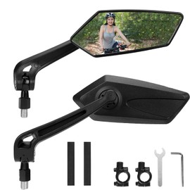 WUBAYI Fahrradspiegel 2er Pack, 360° verstellbarer Sicherheitsrückspiegel für Fahrradlenker, HD Anti-Glare Glas, vibrationsfest & langlebig, Universal Fit 21-32mm (Mountain/Road Bike, Scooter, Motorra