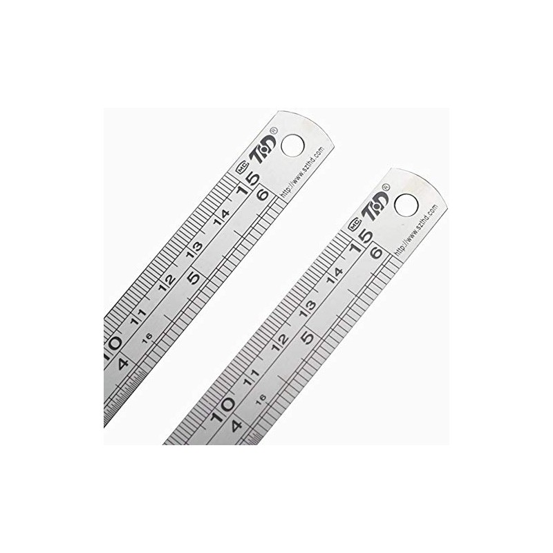 YEBMoo Metal Ruler Stainless Steel Ruler Straight Edge Measuring Tool