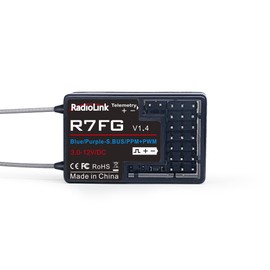 Radiolink R7FG Gyro Receiver 7 Channel 2.4GHz RC Waterproof Receiver, Voltage Telemetry, 600M Long Range Control, For RC Crawler Drifting Car, Boat, Radio Controller RC8X/RC4GS V3/RC6GS V3/T8S/T8FB