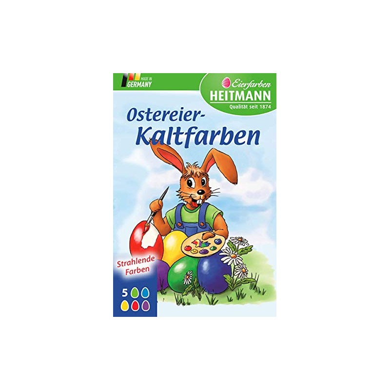 Färbetabletten für Ostereier, Kaltfarben, Eierfarben, 5 Farben für Ostern