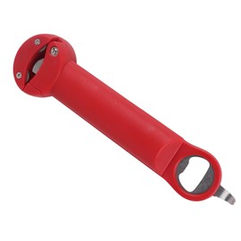 Bottle Opener, Stainless Steel Adjustable Screwer 3 in 1 Multifunctional Retractable Jar Bottle Opener Tab Opener Multi Kitchen Tool (Red)