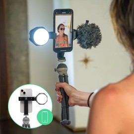 JOBY Beamo Reel LED Light for Content Creator for Compact Mirrorless Cameras or Smartphones, Vlogging Light for YouTube, Streaming and Content Creators