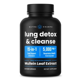 Nutrachamps Detox Pulmonar Hoja Gordolobo 3000mg 60 Cápsulas