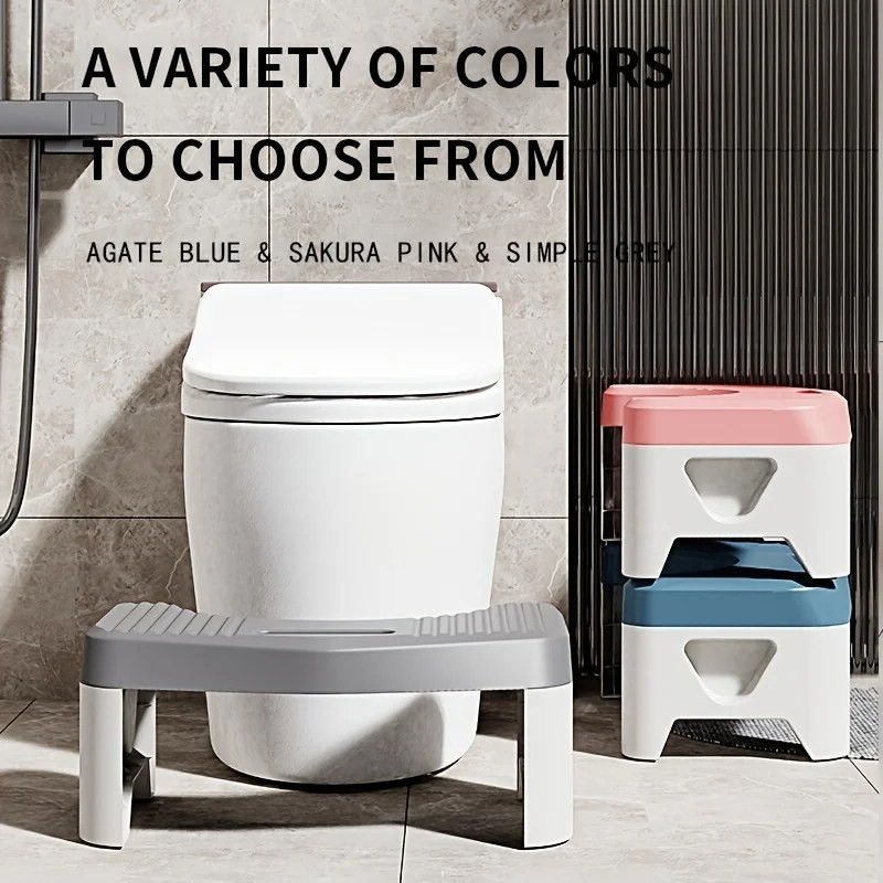 Toilet Stool – Bathroom Step Stool, Squatting Footstool, Toilet Foot