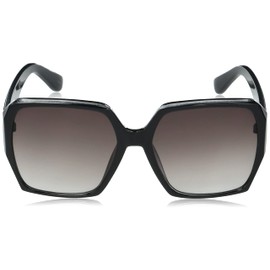 Martha Stewart MS123 Mod UV Protective Square Sunglasses. Timeless Modern Gifts for Women, 64 mm, Black