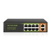 SICSOLINK AI Smart 8 Ports PoE+ Switch,2 Uplink,802.3af/at,120W Total Power,