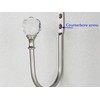 Westspark Crystal Curtain Holdbacks Silver, U Style Metal TieBacks for