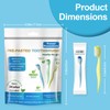 JOUGE 4-in-1 Pre-Pasted Travel Toothbrushes, 40 Pack,Mint, No Water Needed