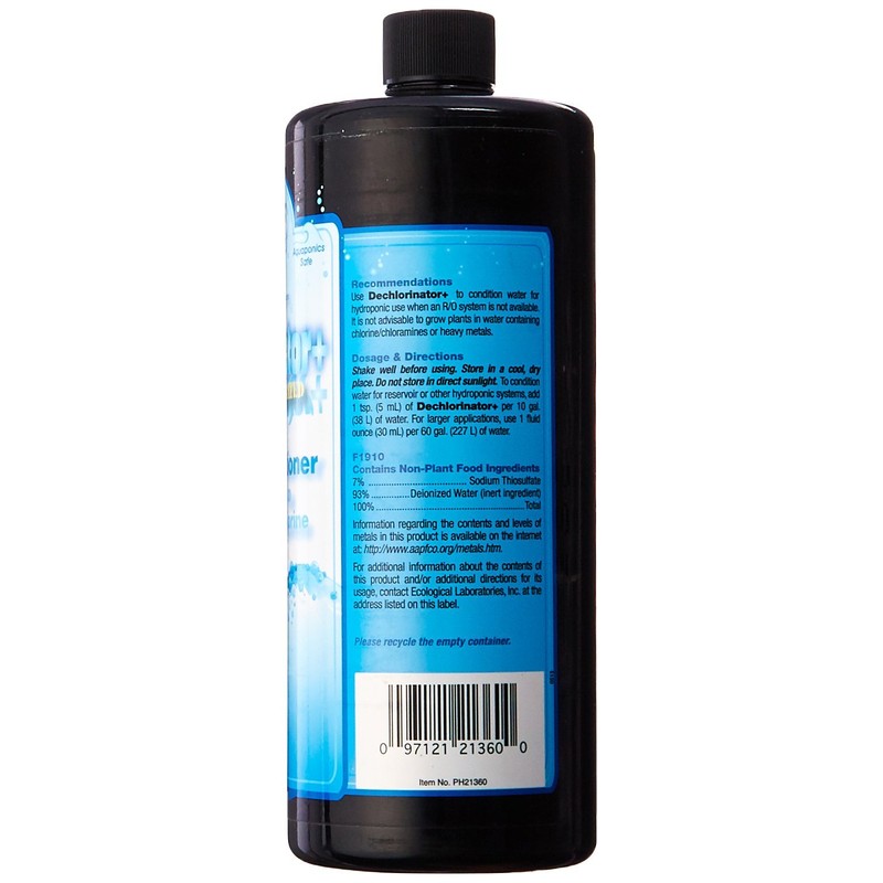 Microbe Life Hydroponics PH21360 Premium Dechlorinator, 32 Ounce