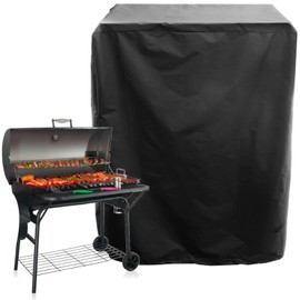 BBQ Grill Cover Outdoor Barbecue Burner Cover 210D Oxford Cloth Waterproof Barbecue Cover with Drawstring Dust Proof Wind Proof Heavy Duty Portable Grill Protective Cover 110x83x60cm