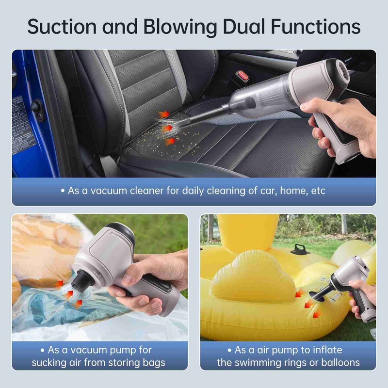 Car Vacuum Cleaner Suction and Blowing 20000PA Portable Handheld Car
