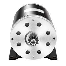 BJTDLLX DC 36V 1000W Brush Motor, MY1020 Type Reversible Brushed DC Electric Motor for Mini Bike Quad Go Cart E-Bike Scooter 3000RPM, 25H-11T Chain Drive