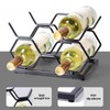 Drincarier Countertop Wine Rack - 5 Bottle Freestanding Modern Gold