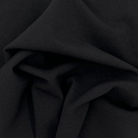 Stylish FABRIC Solid Scuba Crepe Techno Knit Poly Spandex, 2-Way Stretch, Apparel Fabric, DIY Projects, Black 1 Yard