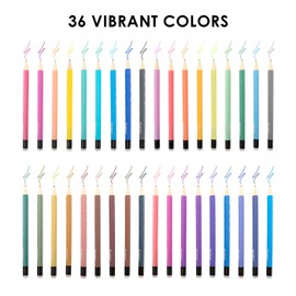 Grabie Erasable Gel Pens, 36 Colors Erasable Pens, Make Mistakes Disappear Colored Pens, Assorted Color Inks for Drawing Writing Planner,Gel Pens for Coloring