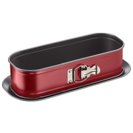TefalJ 1640314 Delibake Cake Mould with Hinge, 30 x 11 cm, Red/Grey