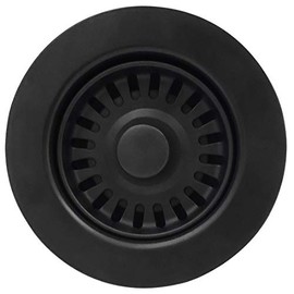 GZILA Colador y tapón de Drenaje para Fregadero de Cocina de 3-1/2 Pulgadas, Color Negro