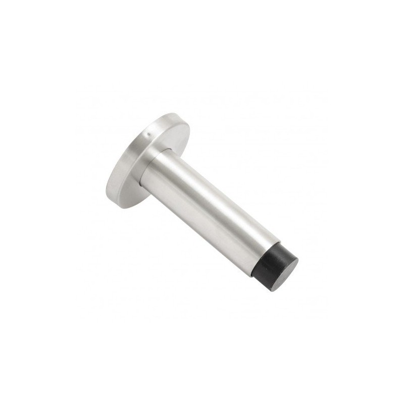 Dzina Projection Door Stop with Rose 90mm Satin Stainless Steel,