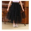 Kids Girl Pleated Elastic High Waist Tulle Skirt A-Line Boho