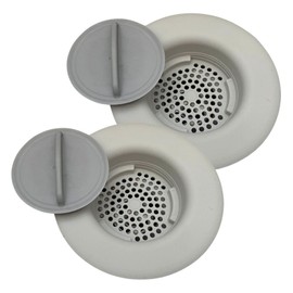 Kitchen Sink Drain Strainer & Stopper 2-N-1, Fits Most 3.5” Drains & Disposals, Clog Prevention Made Easy, Useful for Handwashing, Strains Food and Debris, Dishwasher Safe, BPA Free, Flexible