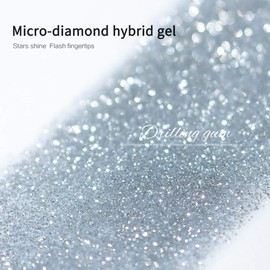 VERONNI Glitter Nail Gel Polish Clear Crushed Glass Reflective Shine Nail Polish Diamond Sparkle Soak Off UV LED Bright Glitter Gel Nail Polish Bungee Party Broken Clear Sparkling Gel Nail Art Manicure 10ml-Silver Glitter (#S-001)