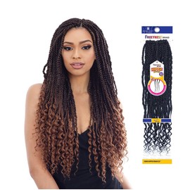 HIPPIE BRAID 22" (4 Pack, 1 Jet Black) - Freetress Synthetic Crochet Braiding Hair