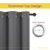 NICETOWN Grey Kitchen Blackout Short Curtain Panels for Bedroom, 45