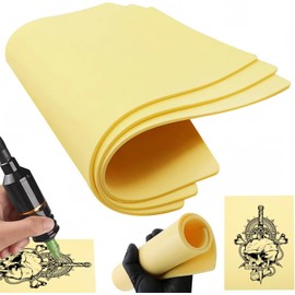 YOGONEV Piel Sintética para Tatuaje - 3 Hojas de Práctica de Silicona Compuesta 20x30x0.3cm para Microblading, Maquillaje Semipermantente, Tatuadores Principiantes - Piel Sintética Realista, Reutilizable, Impermeable (Entrenamiento en Casa/Estudio)
