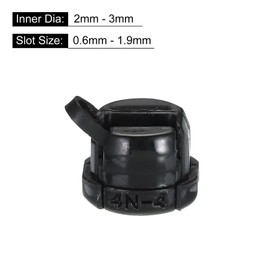 sourcing map 60pcs 2-3mm Strain Relief Cord Connector Cable Bushing Boot Sleeve for Electric Cable Cord Insulation Protection, 4N-4