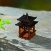 Happyyami Mini Pagoda Statue Zen Garden Meditation Mini Chinese Pavilion