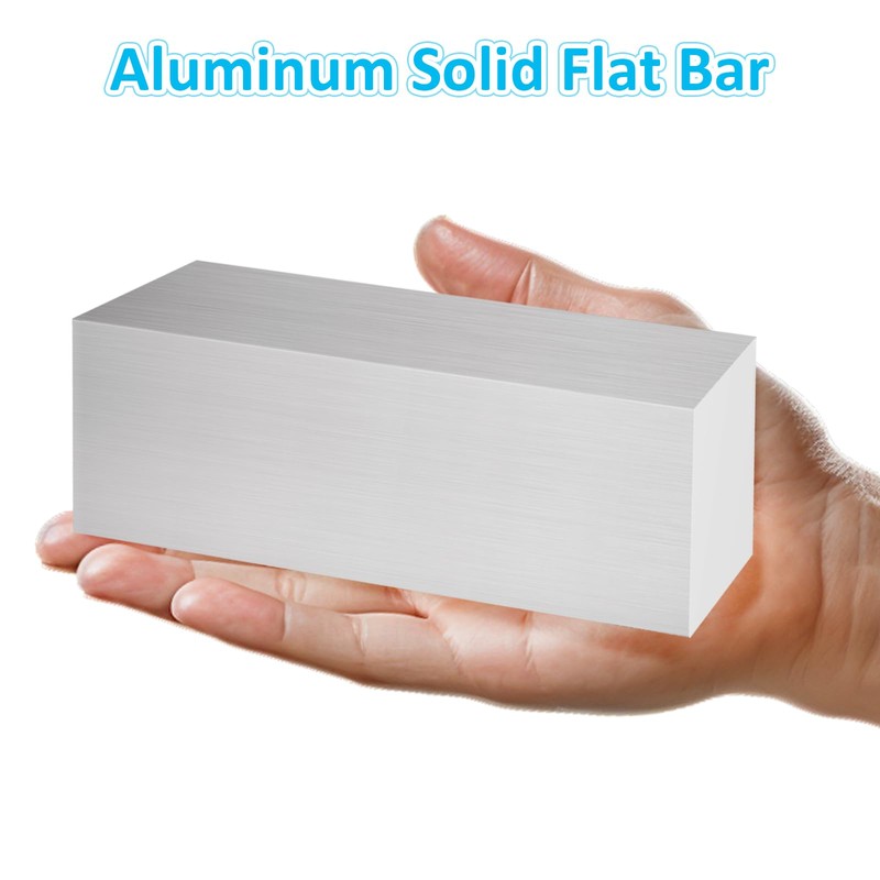 LOYORTY 2PCS 2x2x6 Inch Aluminum Solid Flat Bar, 6061 Square