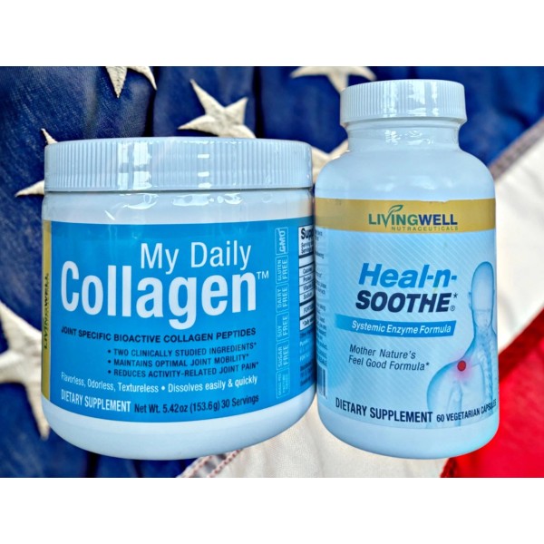 Heal-N-Soothe Systemic Enzyme Formula 60ct & My Daily Collagen 5.42