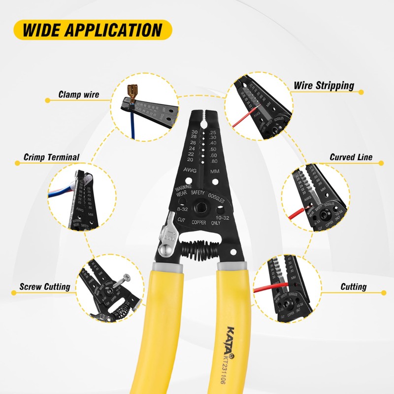 KATA 20-32 AWG Wire Stripper Cutter Wire Stripping Tool and