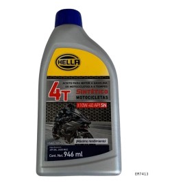 Aceite Moto 10w40 4t Sintetico Hella 1 Lt