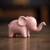 OwMell Good Luck Elephant Decor for Home, Small Ceramic Elephant