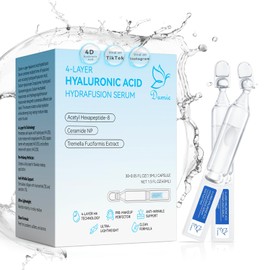 3 Hyaluronic Acid Serum for Face - Anti-Aging Hydrating Serum with Ceramide NP  Acetyl Hexapeptide-8, Single-Use tubes Skincare for Daily Moisturizer 