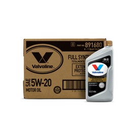 Valvoline Extended Protection Full Synthetic Motor Oil SAE 5W-20 1 QT, Case of 6