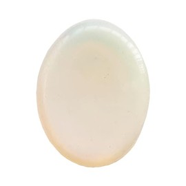 Bacatgem 1 Pcs Synthetic Opalite Crystal Thumb Worry Stone,Stress Relax Healing Reiki Crystal Pocket Palm Stones