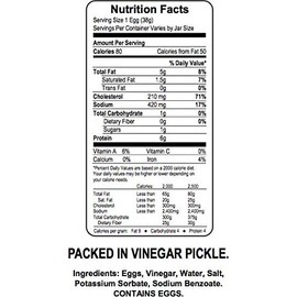 Herb's Pickled Eggs 67 oz Gallon size plastic jar Packed In Vinegar