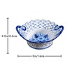 YYMayLsh Decorative Ceramic Candy Bowl, Blue and White Chinoiserie Pattern,