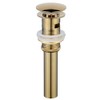 Beelee Pop Up Drain Stopper with Overflow, Gold Sink Drains