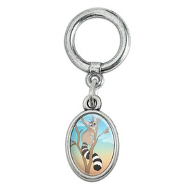 GRAPHICS & MORE Ring-tailed Cat Shoe Sneaker Shoelace Oval Charm Jewelry