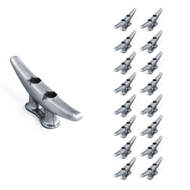 Simplified Living 4" Dock Cleat, Weatherproof Galvanized Cast Iron Boat Cleat Tie Downs for Marine Pier or Decorative Nautical Maritime Décor, 4, 8, 16 Pack