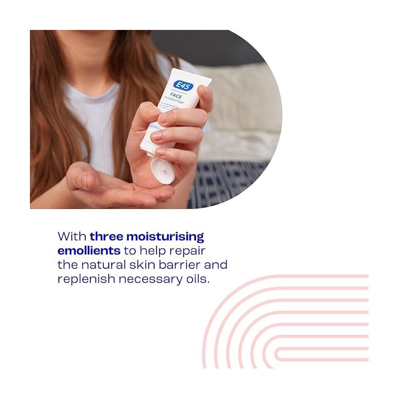 E45 Daily Face Moisturizing Cream - Hydrating Formula, 50ml