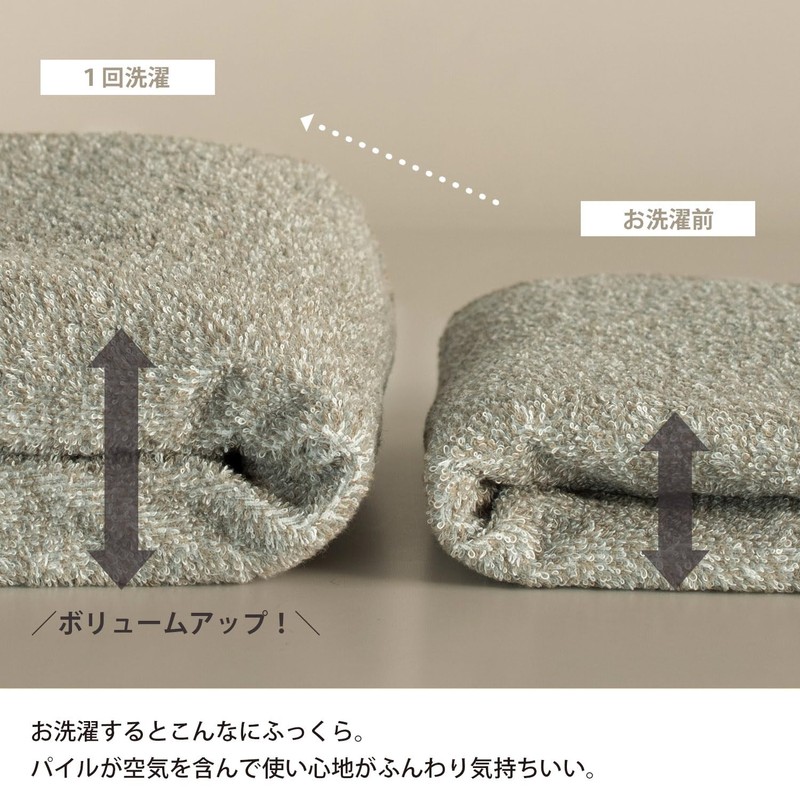 Trampalan Imabari Towel Face Towel, Set of 3, Eco Mix