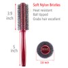 PERFEHAIR Small Round Hair Brush for Blow Drying With Soft