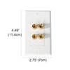 Bealuffe Speaker Wall Plate Speaker Wire Wall Plate, Audio Jack