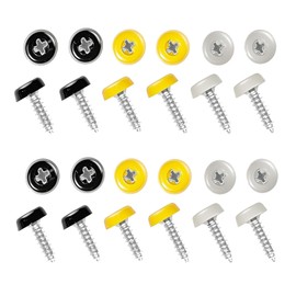 Kennzeichen Schrauben Kennzeichenbefestigung 12er Set M5 x 20mm Edelstahl Schrauben für Auto Motorrad Nummernschild Halter